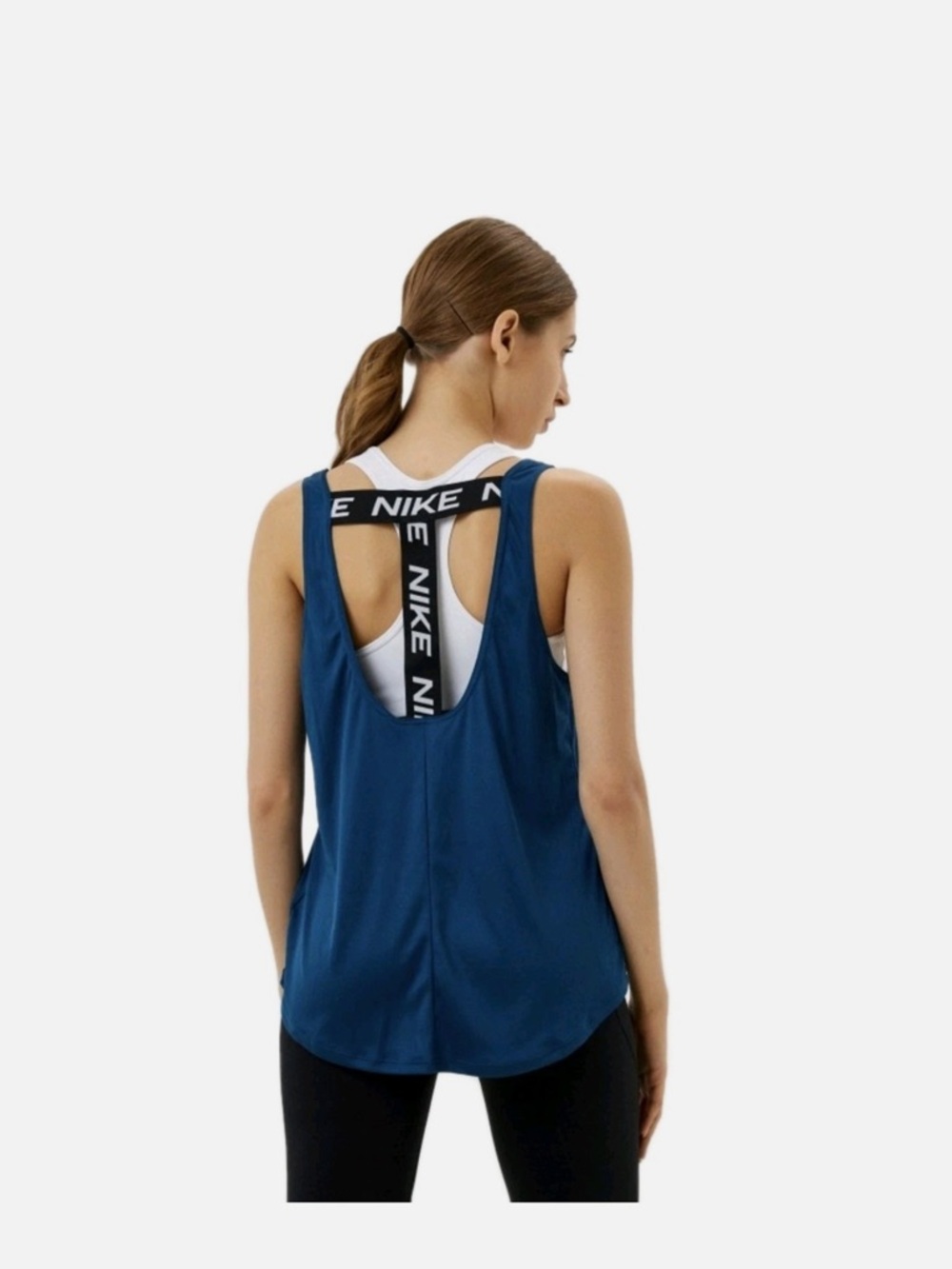 Nike Dri-FIT Elastic T-Back Training Tank Top Teal XL